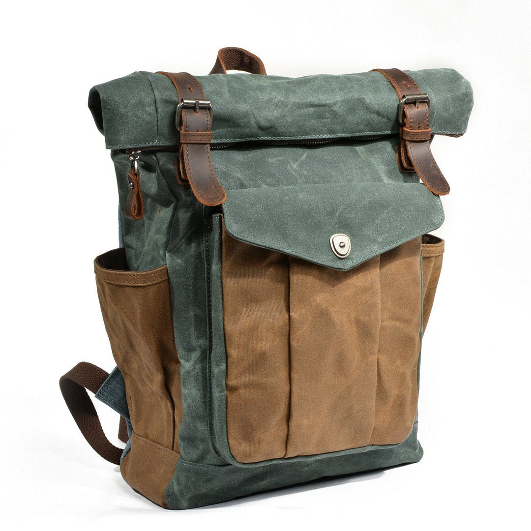 Wachsbeschichteter Canvas Rolltop-Rucksack | MARSEILLE
